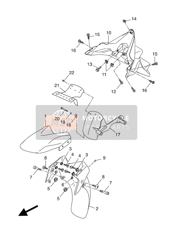 37PF16110000, Garde Boue Ar, Yamaha, 0